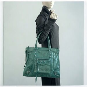 Charles Jourdan Green Satchel